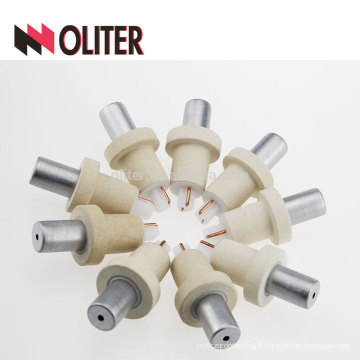 OLITER r type immersion consumable consommation thermocouple de four pour haute température avec 604 fabricant de pointe de triangle